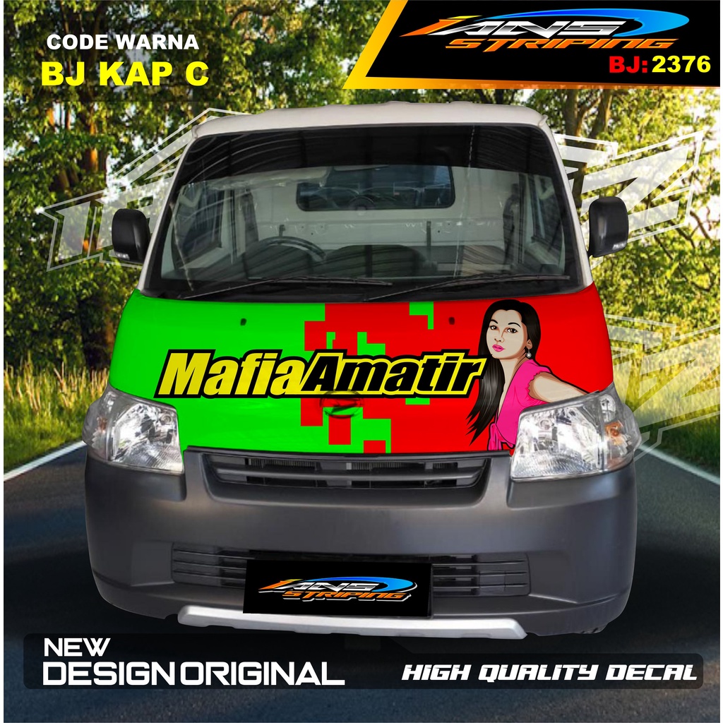 VARIASI STIKER KAP KABIN DEPAN MOBIL GRANMAX PICK UP / VARIASI STIKER KABIN DEPAN PICK UP / DECAL STIKER KABIN CARRY PICK UP L300 DLL