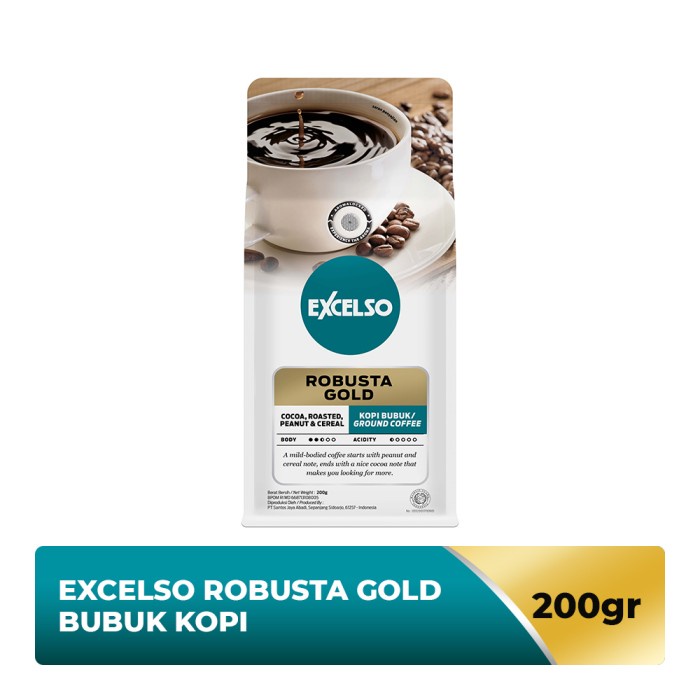 

H2J0U12J1U Excelso Robusta Gold - Bubuk Kopi 200 Gr Hyh01Yjj