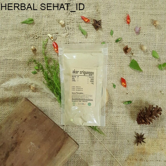 

AKAR SRIGUNGGU BUBUK 50 gr - Clerodendron Serratum - MURNI - JSR