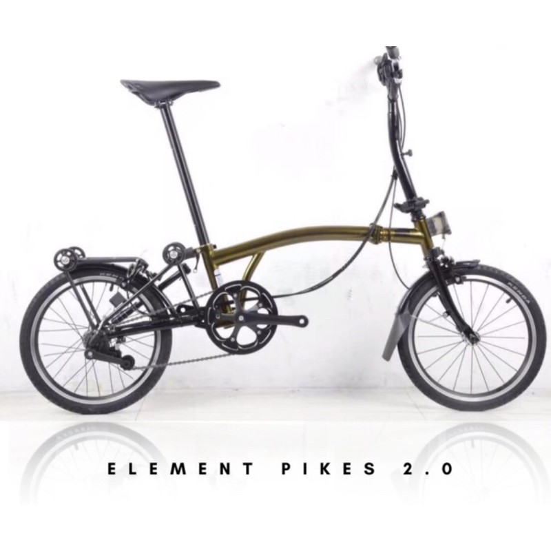 Sepeda Lipat Element Pikes Gen2 trifold Garansi resmi 2x3s SNI CJ COD cicilan kredit 20 inch gen 2-6