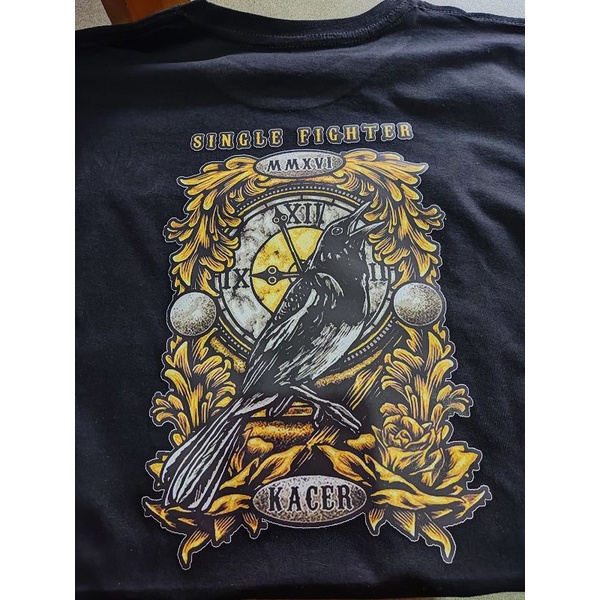 KAOS BURUNG KACER SINGLE FIGHTER