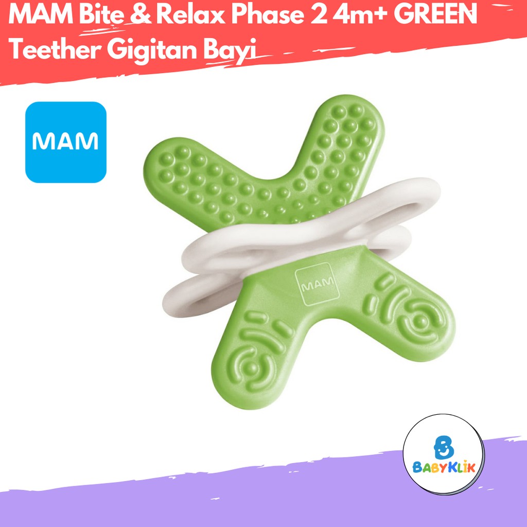 Mam Bite &amp; Relax Phase 2 (4m+) - Gigitan Bayi - Teether Gigitan Bayi