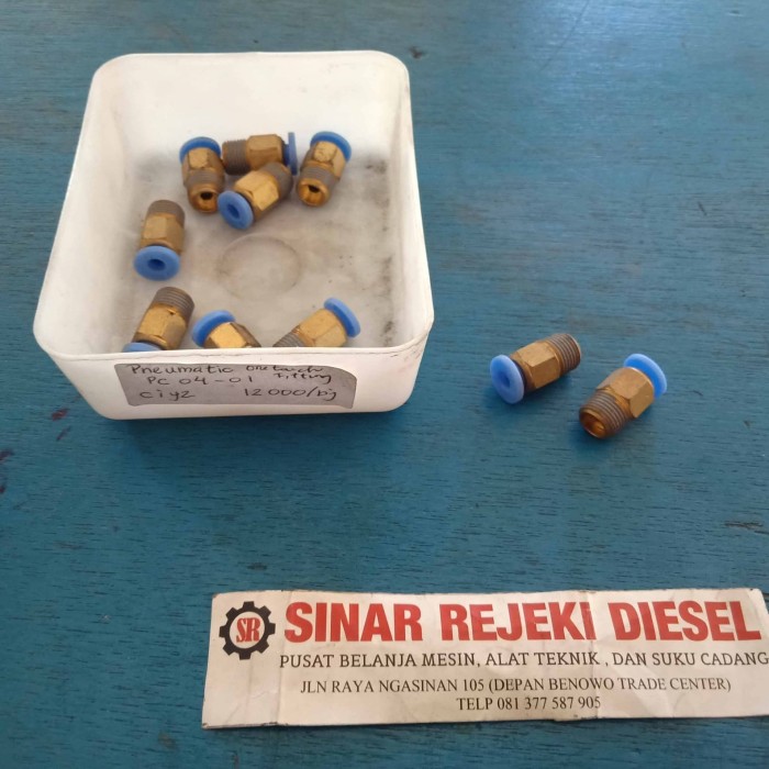Pneumatic Fitting Male PC 0401 04 01 PC 04 - 01 Selang 4 mm 4mm Sachio