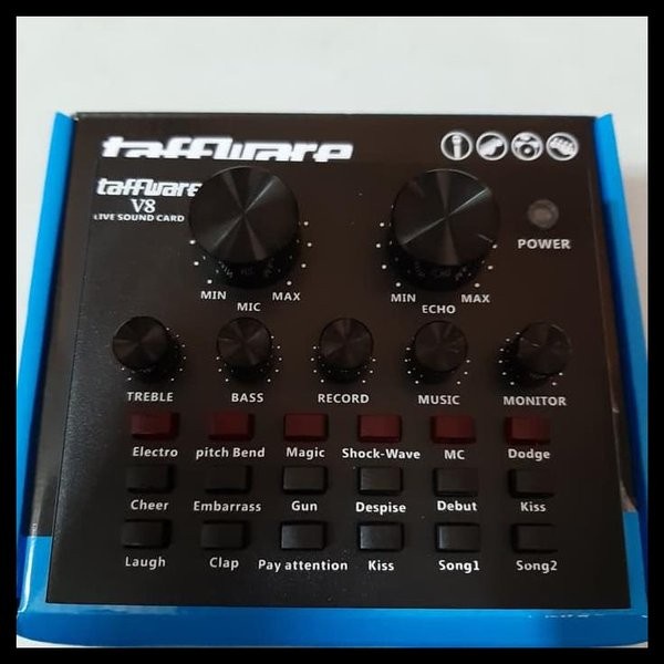 Taffware Bluetooth Audio USB External Soundcard V8S Live Broadcast - S - V8