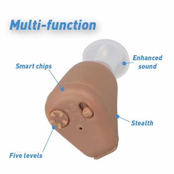 Alat Bantu Dengar In Ear Hearing Aid / Alat Bantu Dengar Murah Earbuds Tanpa Kabel Wireless untuk Segala Kalangan / Pembuat Suara Keras Jelas Tajam / Alat Bantu Pendengaran Lansia Nenek Kakek Anak Ortu / Alat Kebutuhan Lansia