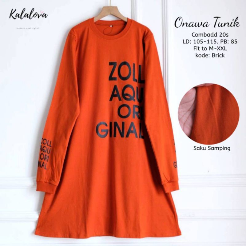 Produk Terbaru Tunik Kaos Combad Import Berkualitas.Tunik Motif Zollaqu Muslim Original Kalalova Jum
