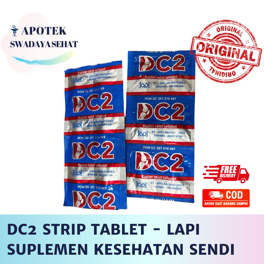 DC2 Strip Tablet - Suplemen Kesehatan Sendi Tulang Vitamin Chicken Cartilage Powder DC 2