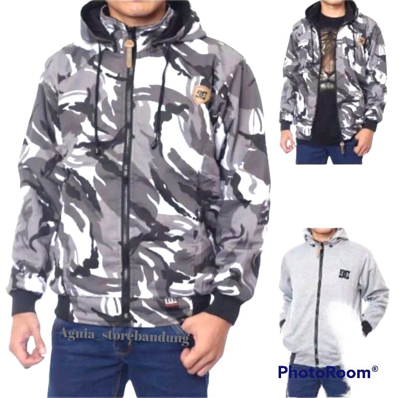 JAKET BB DC BOLAK BALIK PRIA / JAKET PARASUT DESPO PRIA / JAKET BB 2in 1 Army Rusia