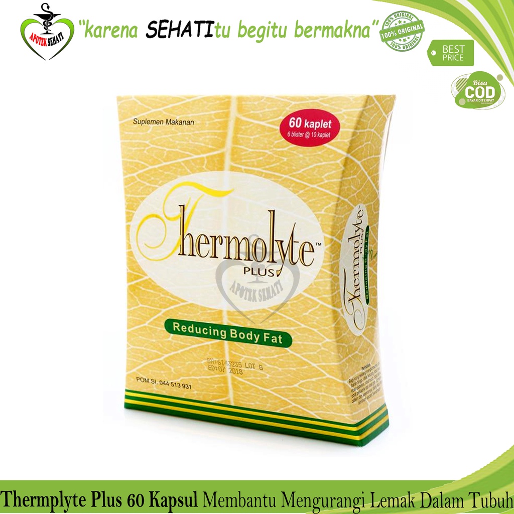 Original Thermolyte Plus Kapsul Suplemen Diet Herbal Pelangsing Tubuh