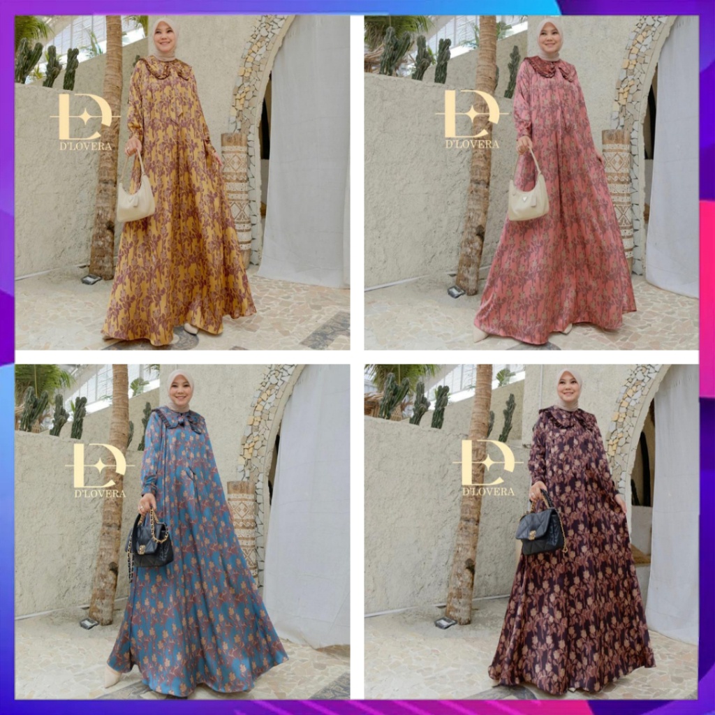 [READY] Shaza Dress Series 2 Original By D'lovera Gamis Shaza Ori Dhilovera Baju Wanita Baju Muslim 