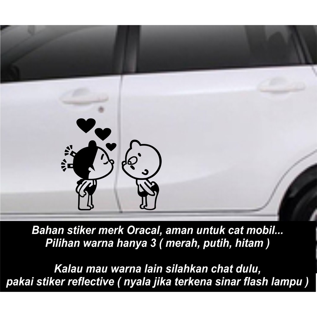 Beli Stiker Mobil Cutting Gambar Anak Berciuman Sticker Cutting Mobil SeeTracker Indonesia