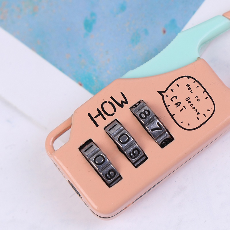 【beautifulhome12.id】Mini Resettable 3 Digit Combination Travel Luggage Suitcase Code Lock