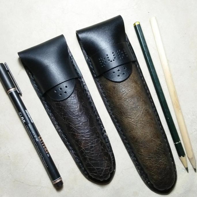 

Ready...Ready...Ready...] dompet kantong pencil bulpen kulit - cracked leather