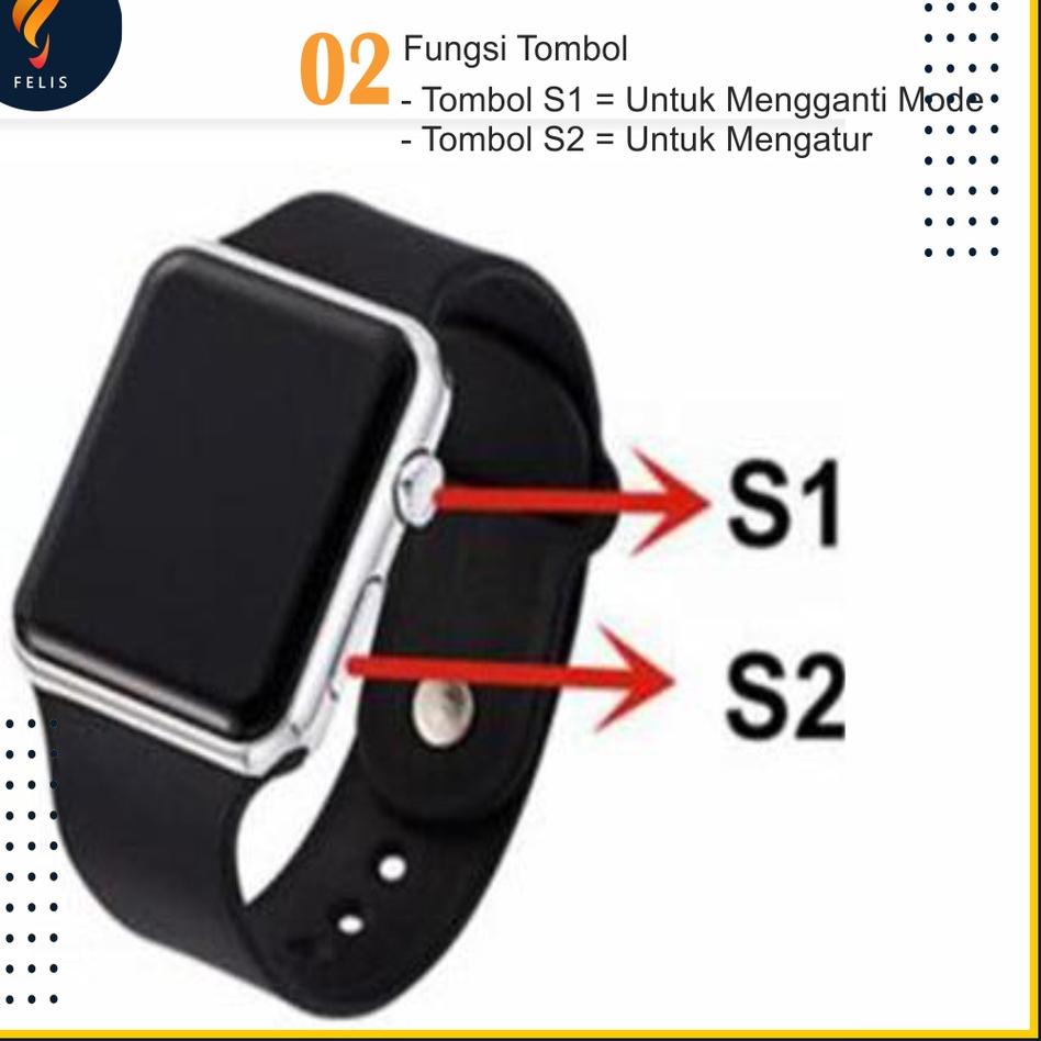 KOT.986836 • JAM Tangan Digital Anti Air TrendJm Tangan Wanita Led Cewek Casual Business Fashion Spo