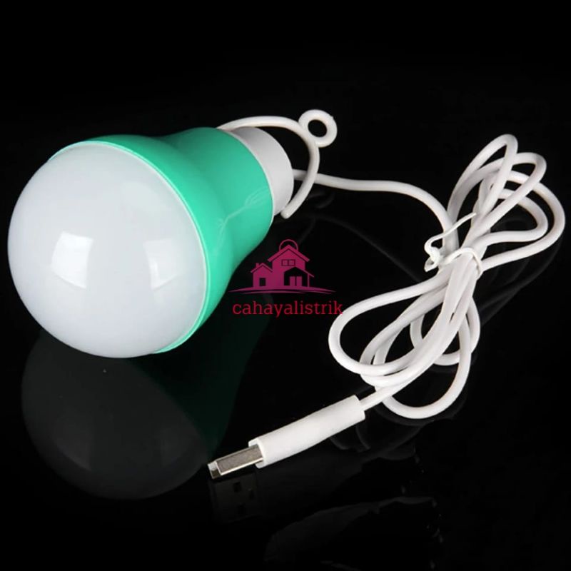 Lampu Bohlam USB 7 Watt LED Emergency Bulb 7W Colok Powerbank Laptop Saver Mobil Komputer Adaptor