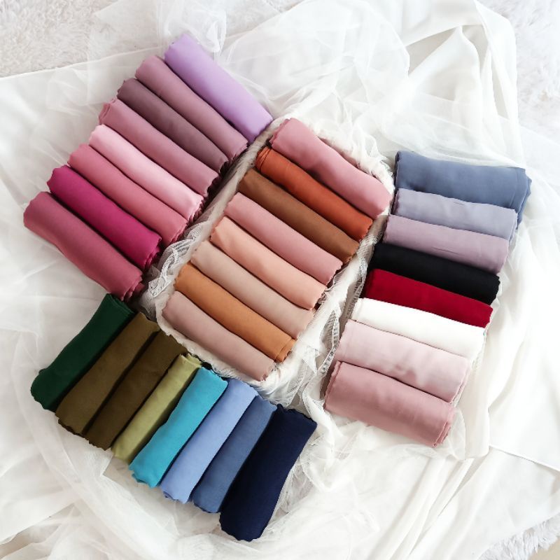 hijab BELLA SQUARE Pollycotton premium-Random