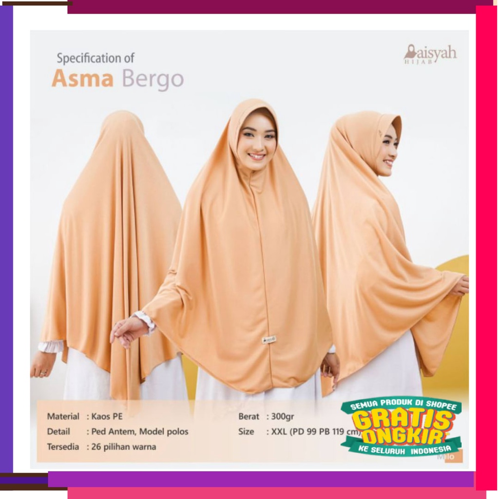 Lucu Keren Motif Polkadot BUnga KOtak / READY STOCK BERGO ASMA XXL. BERGO ASMA JUMBO