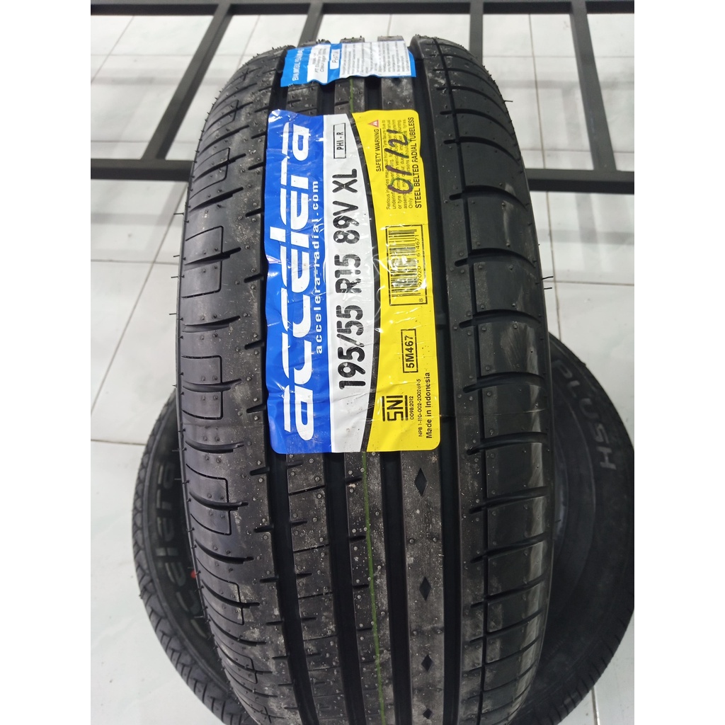Ban mobil accelra phi ukuran 195/55 R.15 Ban radial 195 55 Ring 15 Ban harian