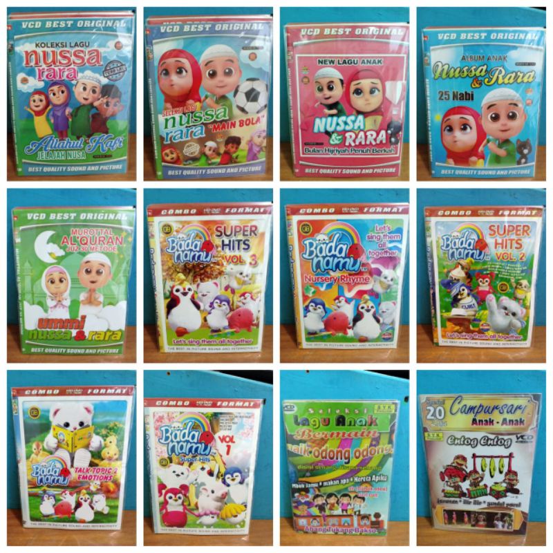 VCD/DVD LAGU ANAK NUSSA & RARA & BADA NAMU