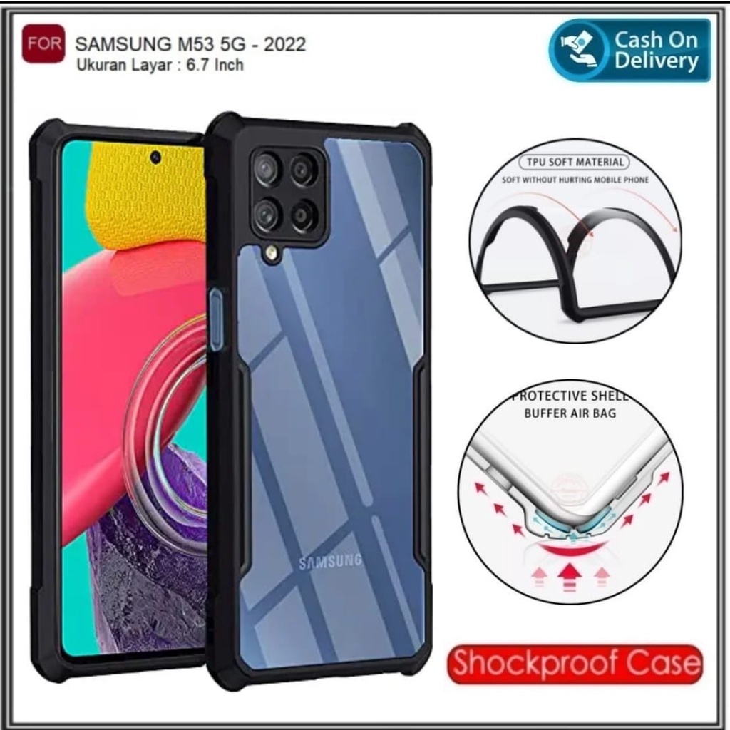 Case Samsung A23 4G. Samsung A33 5G, Samsung M33 5G, Samsung M53 5G Soft Hard Transparant Case Cover