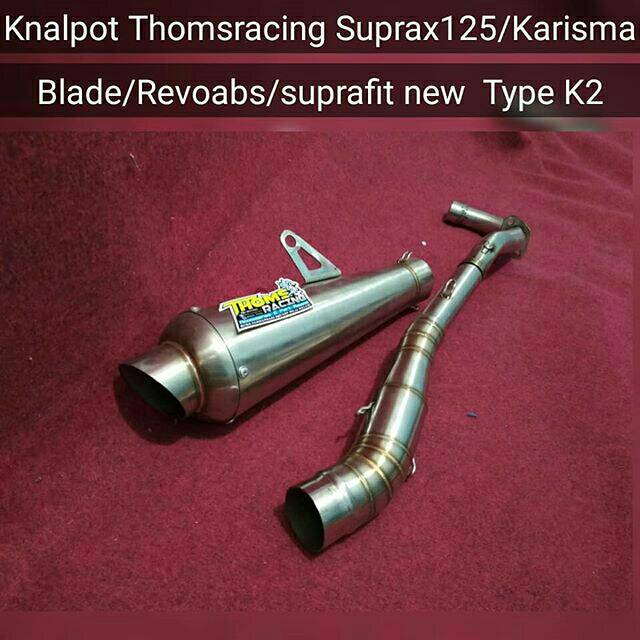 Knalpot racing thoms racing Muffler Honda suprax125 /karisma/ Supra fi new/Blade /Revo