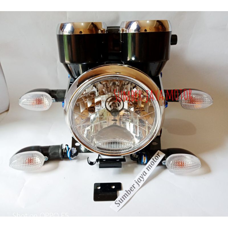komplit lampu depan rx king new 2008 bulat berikut breket speedometer dan 4pcs sen-2