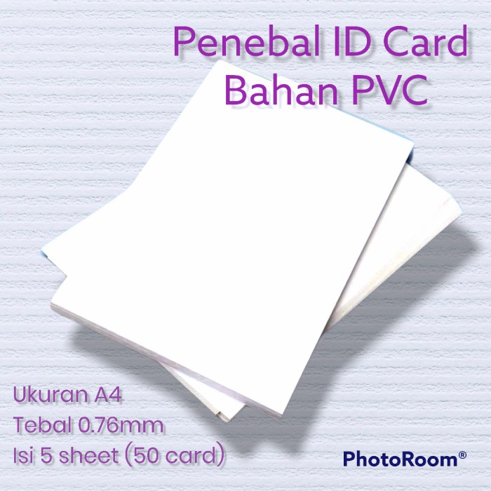 

Hot Sale Pvc Penebal Id Card Pvc, Ukuran A4 Inkjet Pvc Id Card Isi 5 Sheet (50 Bagus