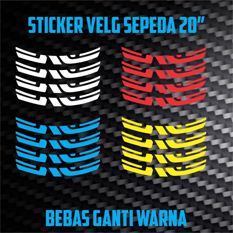 cutting sticker - stiker decal velg sepeda 20 inch ENVE