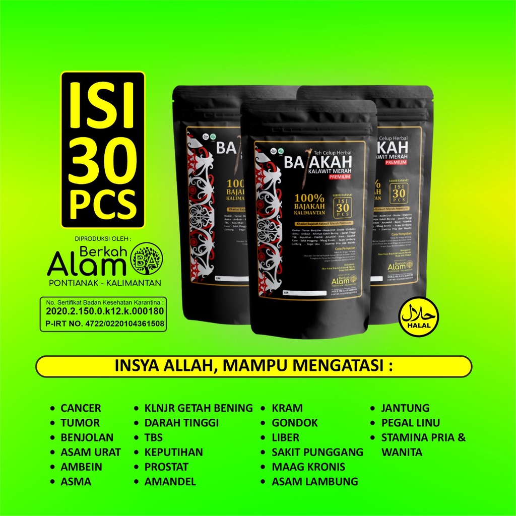 

Teh Bajakah Asli Kalimantan ISI 30teh I Teh Celup Bajakah Kalalawit Merah Asli 100%