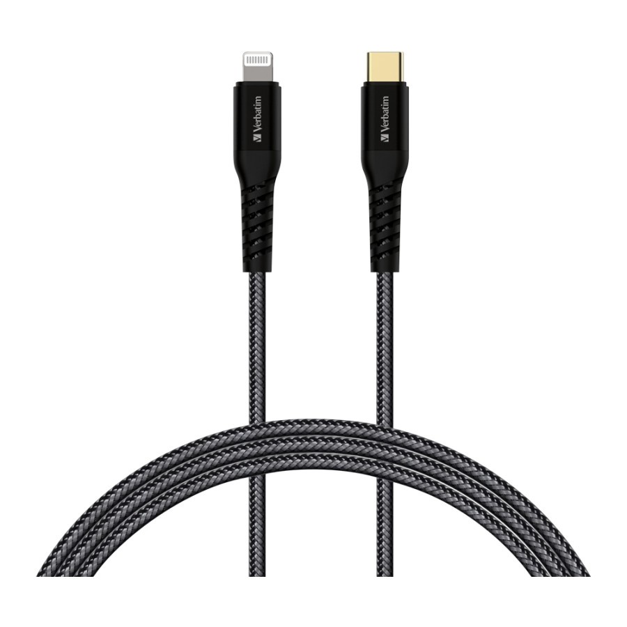 Kabel Data Verbatim Tough Max USB-C to Lightning MFI 3A 120cm