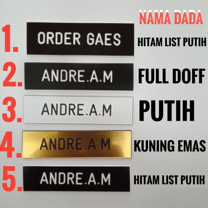 

Name tag ukir magnet / pin nama /nama dada ukir / papan nama dada bhayangkari