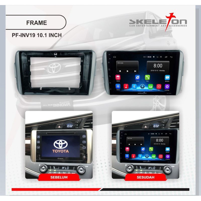 FRAME HEAD UNIT ANDROID 10 INCH INOVA RIBON SKT- PFINV19- 10 INCH