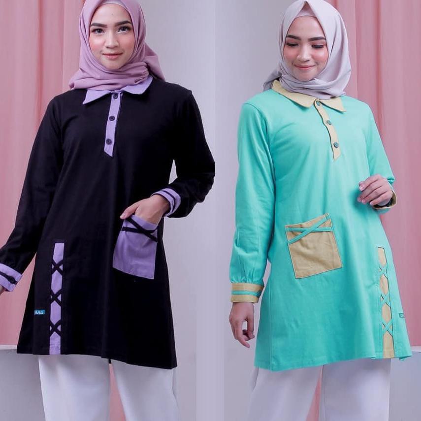 Atasan Muslim ALNITA AA 56 Kaos  Gamis  Set Murah  Fashion 