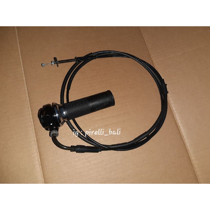 Handgrip LX Complete Tali Kabel Gas Ori Hand Grip Kanan Vespa