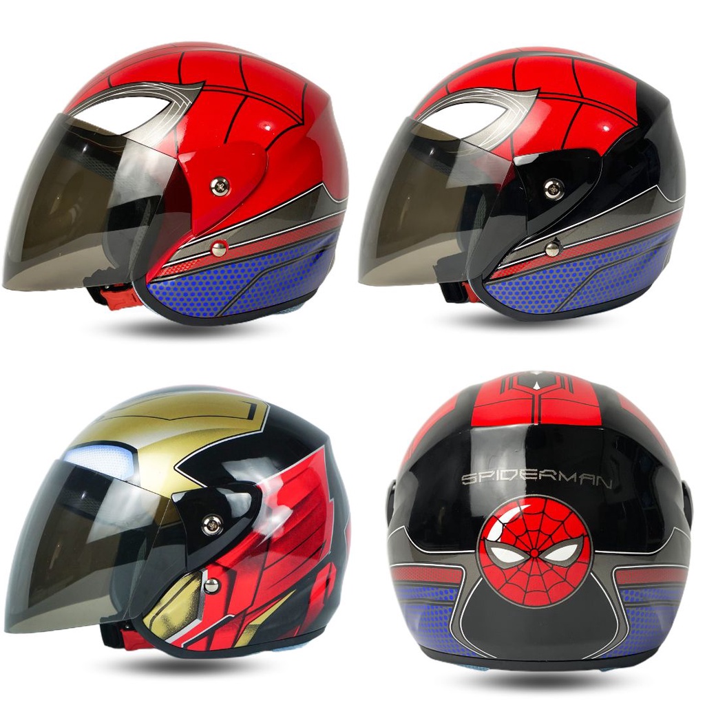 Helm Anak Karakter Motif Spiderman SNI