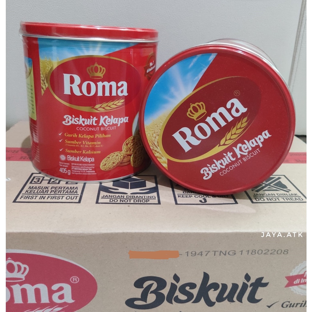 BISKUIT ROMA KELAPA KALENG 405 GRAM COCONUT BISCUIT