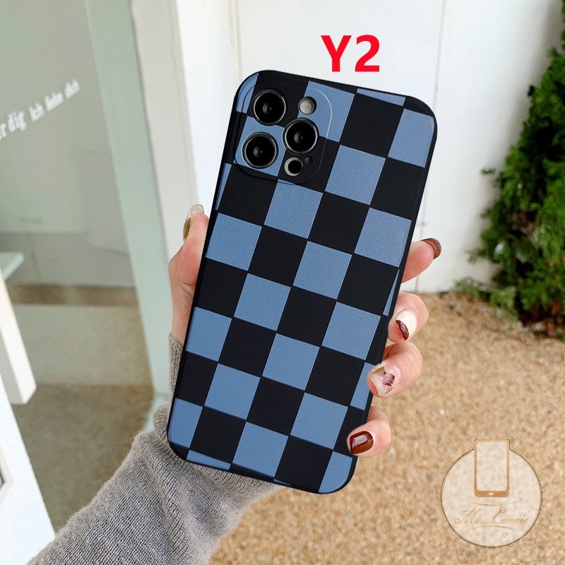 Soft Case Tpu Motif Kotak-Kotak Hitam Putih Untuk Infinix Hot 11 Play 10 11 10S Smart 5 6 Hot 10T Note 8 9 Play