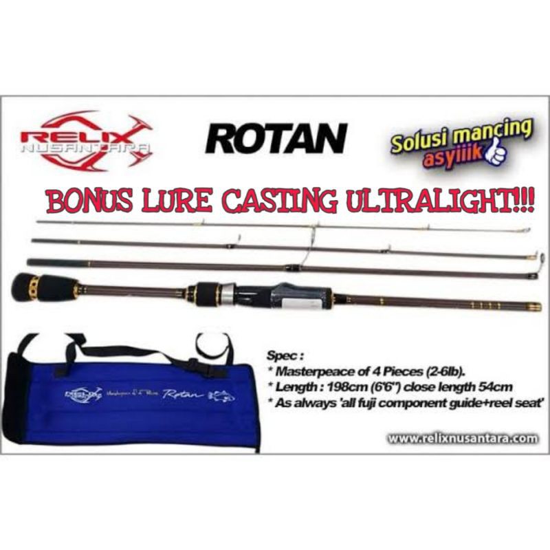 JORAN CASTING TRAVEL ROTAN 2-6LB 4 SECTION RELIX NUSANTARA