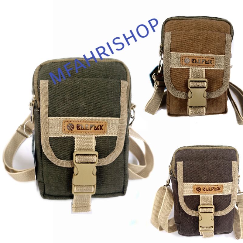 tas selempang pinggang kecil HP tactical Army kanvas BPK 02