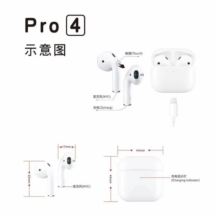 HEADSET BLUETOOTH Handsfree TWS INPODS PRO 4 EARPHONE BLUETOOTH 5.0