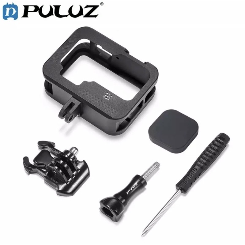PULUZ PU519B Cage For GoPro HERO9 Black Metal Border Frame Mount Protective Case Shell Cover