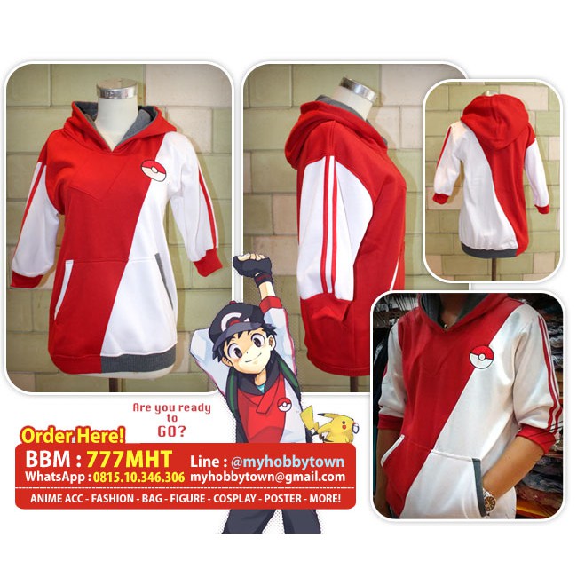 Jaket Pokemon Go Trainer (Red / Valor)