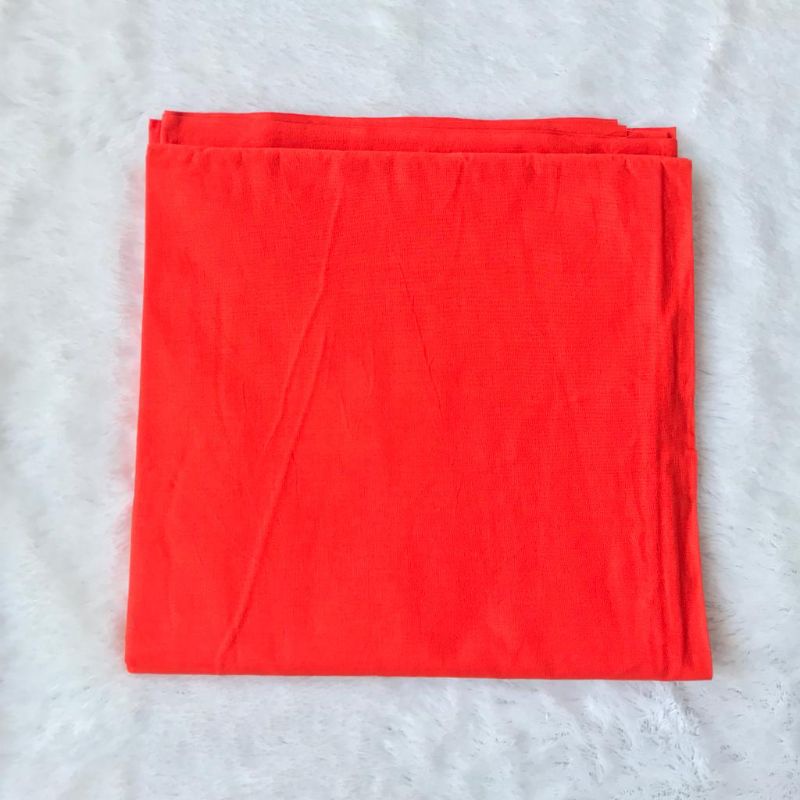 Kamen putih lembaran | Kain lembaran polos UNISEX cewe cowo-Oren stabilo defect