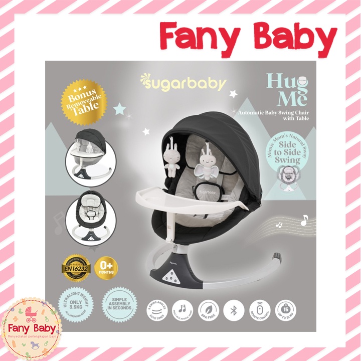 SUGAR BABY AUTOMATIC BABY SWING CHAIR with TABLE &quot; HUG ME &quot;