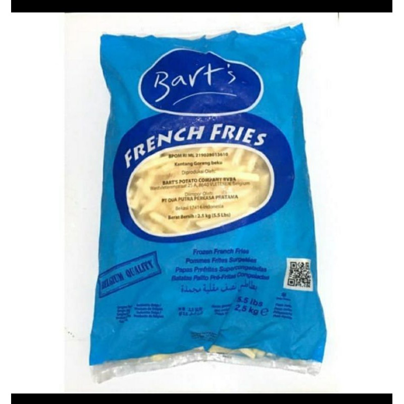 Kentang Barts 2.5kg (french fries)