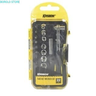 Krisbow Set Kunci Sok Mini 22 Pcs - Kuning