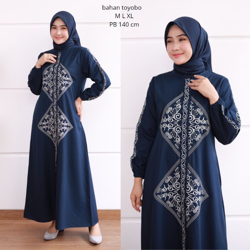 Gamis Claudia Gamis Bordir Toyobo  Gamis Bordir Fashion Gamis Bordir Terbaru Gamis Populer