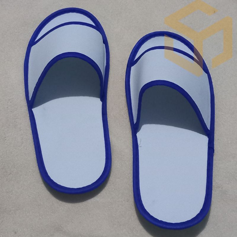 sandal #lantai#hotel#sovenir#bahan sepon 4 mili biru tua