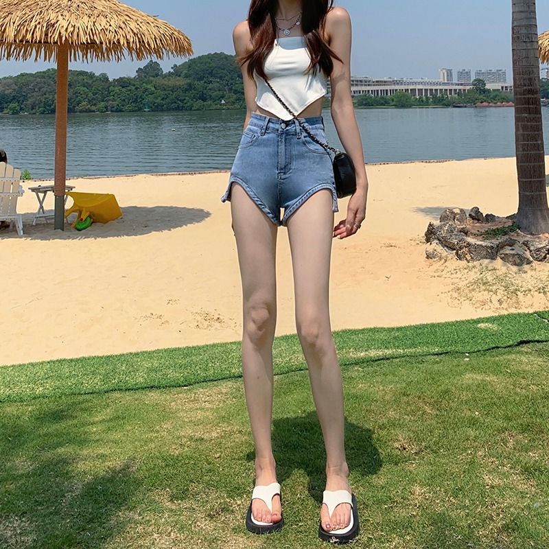 Celana jeans pendek wanita highwaist seksi celana korean style hot pants denim celana cewek jeans stretch dewasa kekinian 2023 ootd