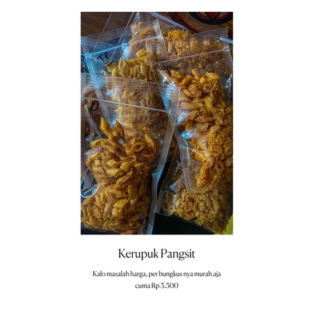 

keripik pangsit gurih renyah